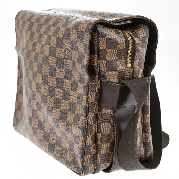 LOUIS VUITTON Naviglio Shoulder Bag Damier Ebene Leather Brown N45255 84KA984 - Picture 2 of 15